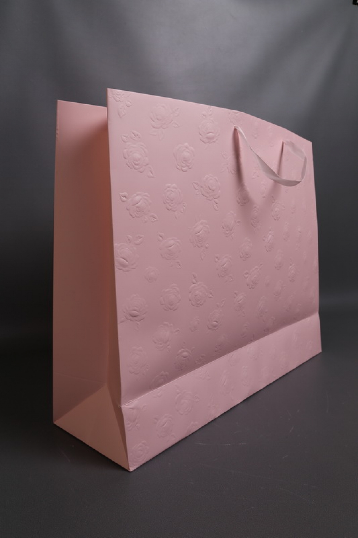 Сумка Люкс Тиснение Розы 50*40*15 розовый     L493