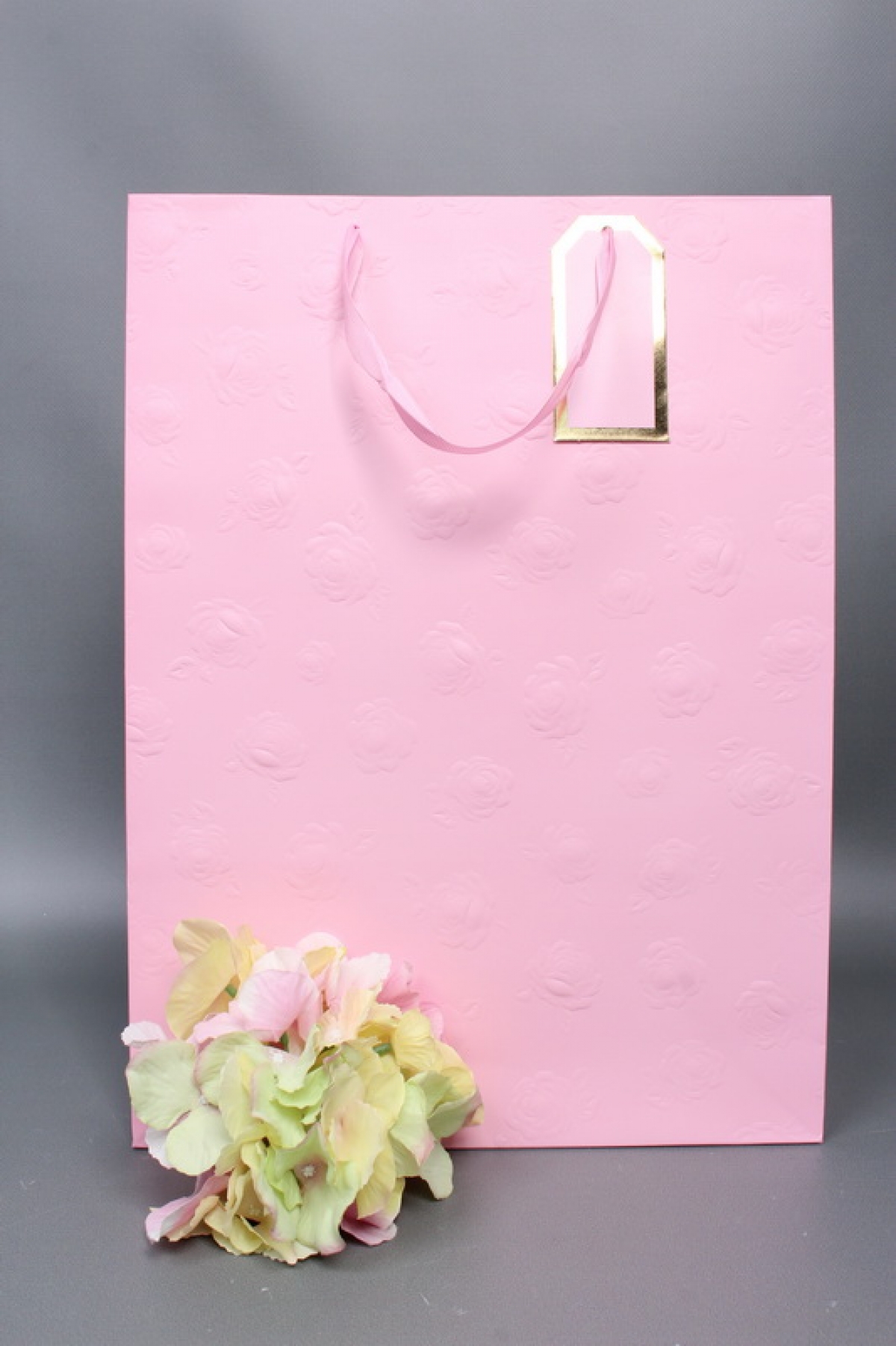 Сумка Люкс Тиснение Розы 31*42*12 розовый  Цена за 1шт  L458