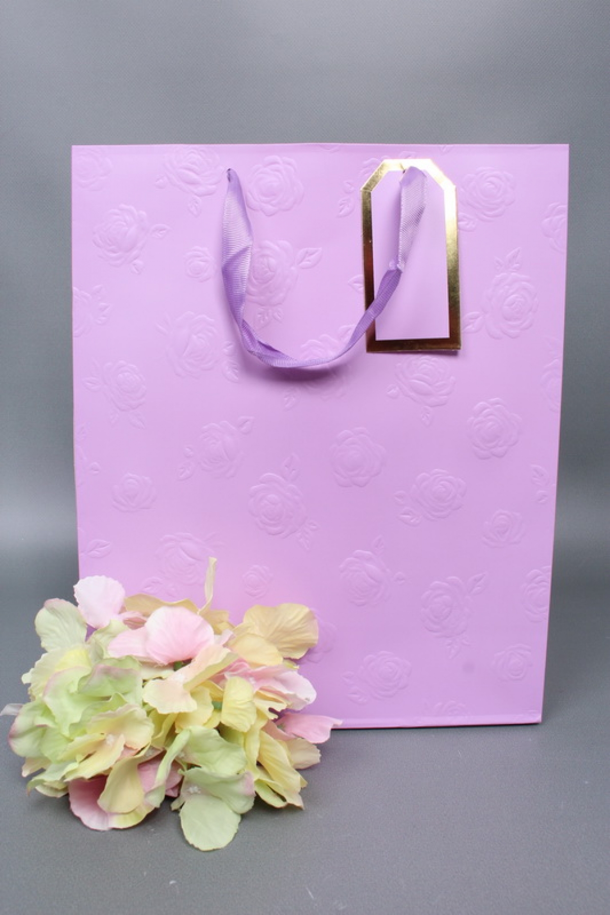 Сумка Люкс Тиснение Розы 32*26*12 сирень Цена за 1шт  L459