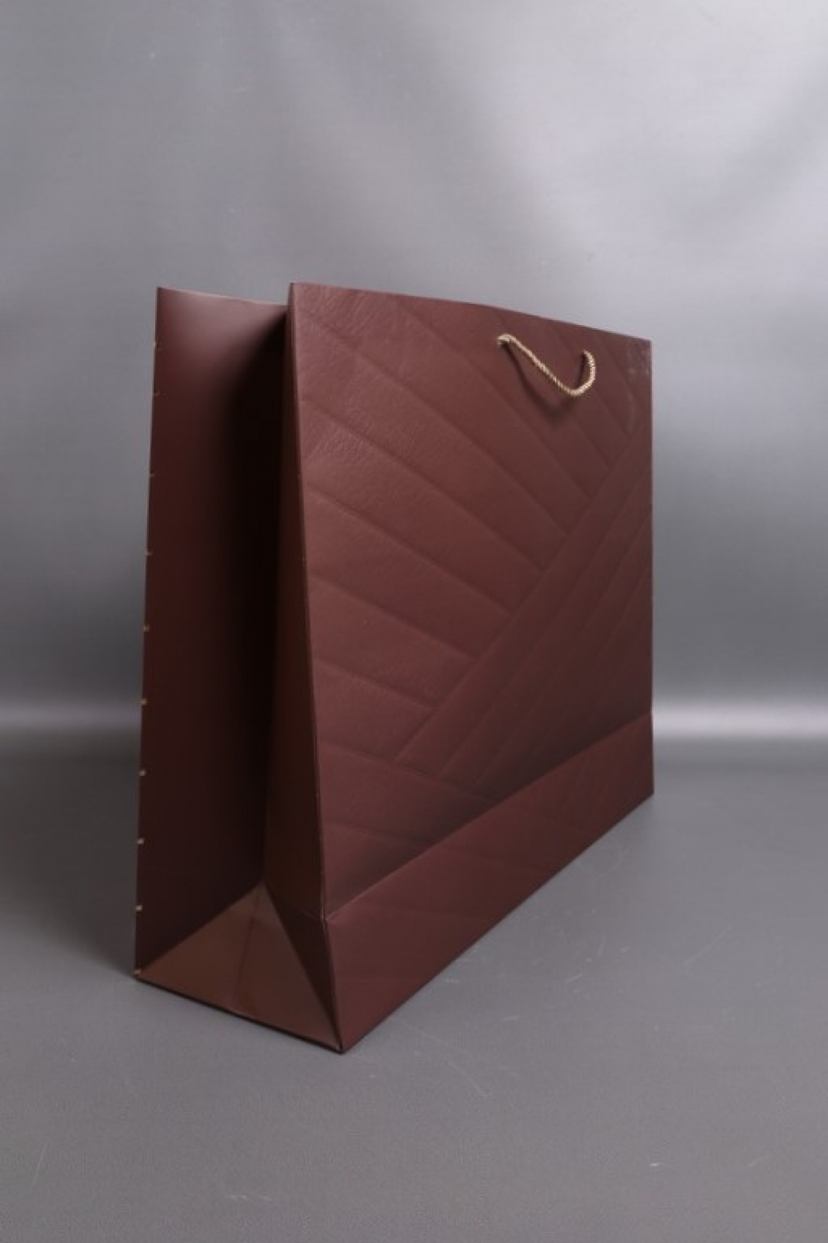 Сумка Люкс Золотая диагональ 50*40*15 шоколад   L497