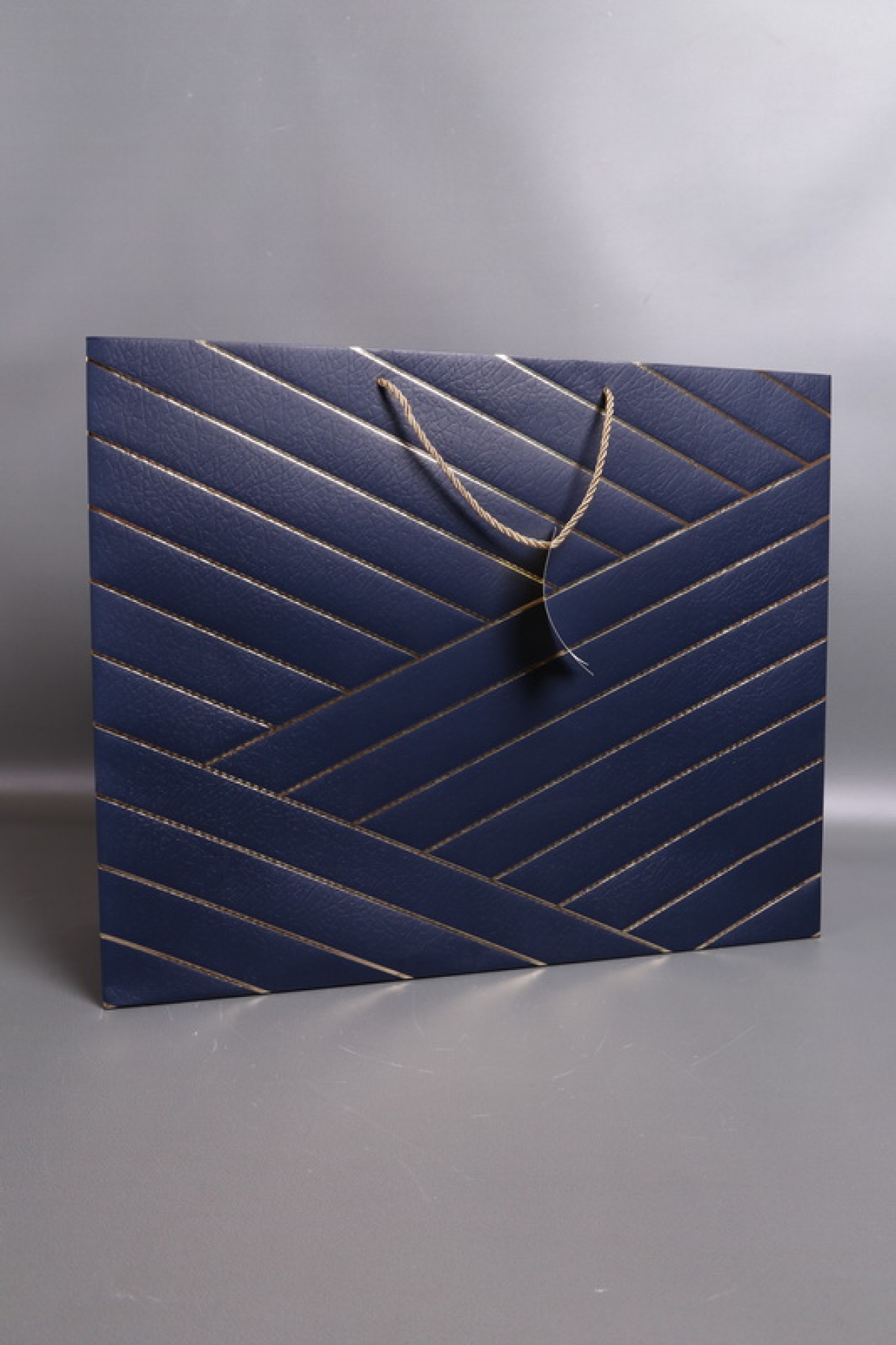 Сумка Люкс Золотая диагональ 50*40*15 синий    L497