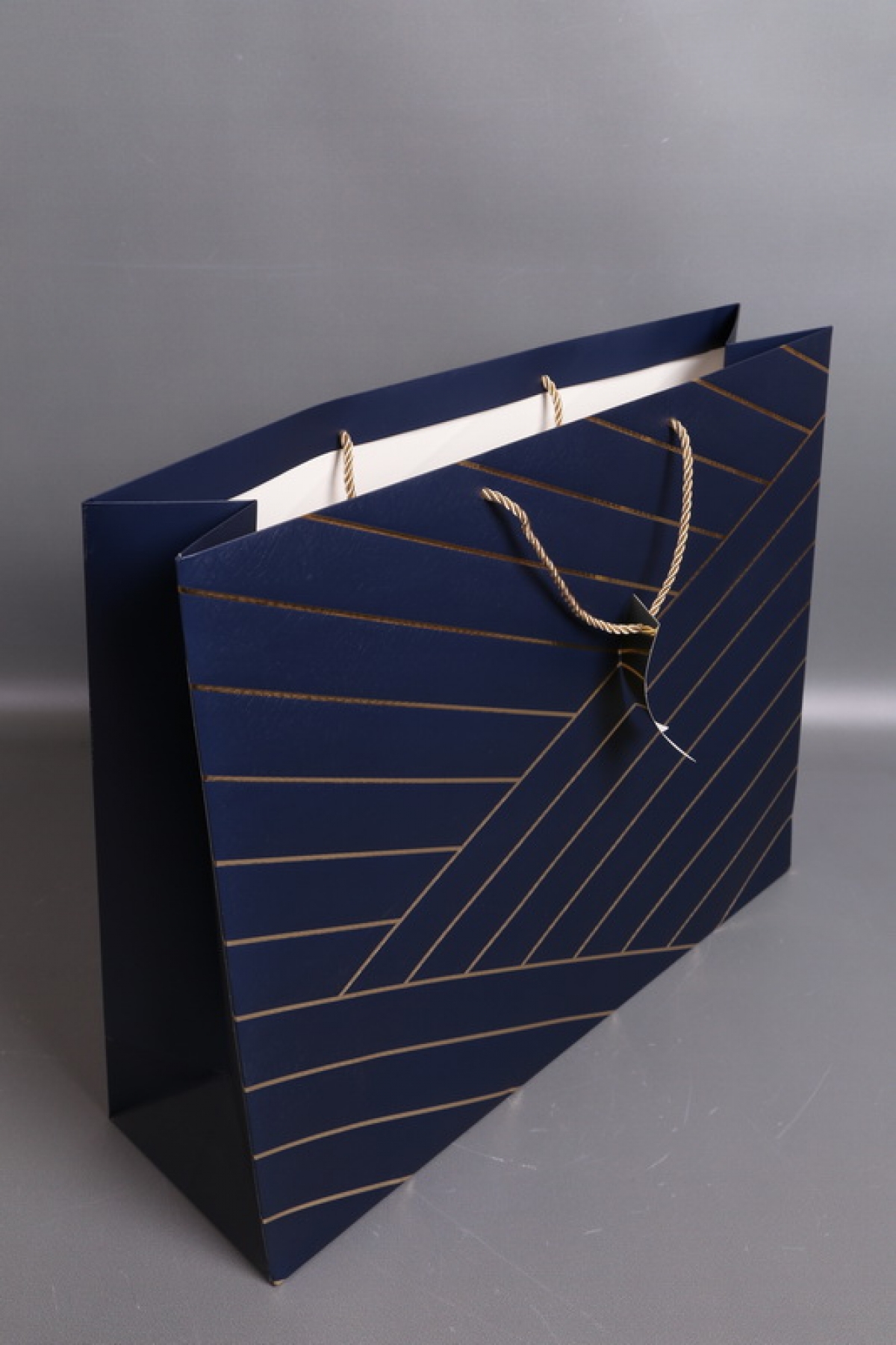 Сумка Люкс Золотая диагональ 50*40*15 синий    L497