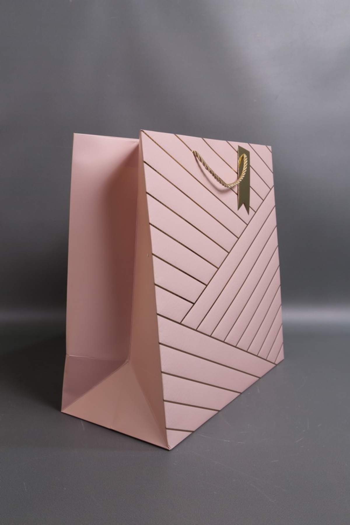 Сумка Люкс Золотая диагональ  38*38*18  розовая    L496