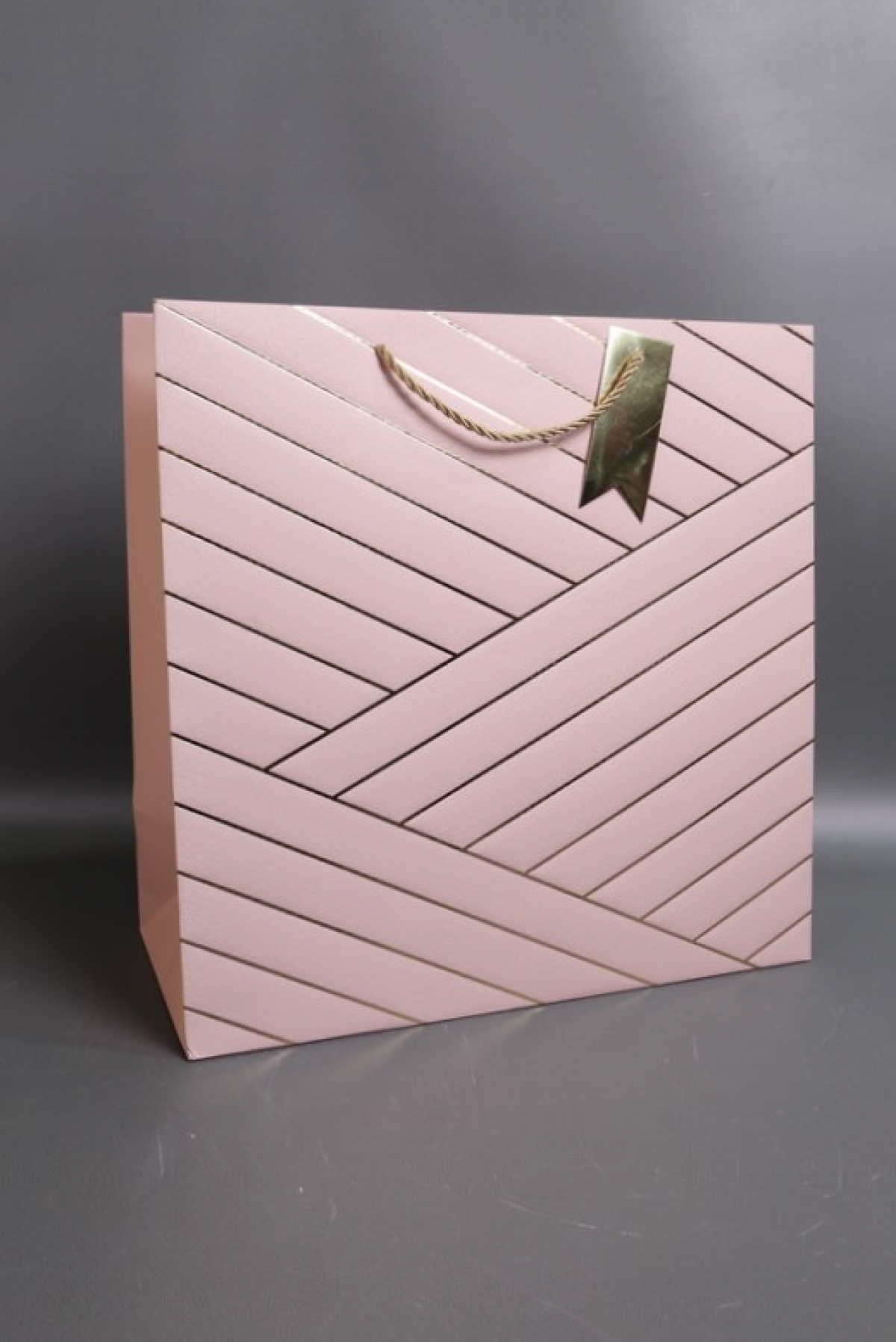 Сумка Люкс Золотая диагональ  38*38*18  розовая    L496