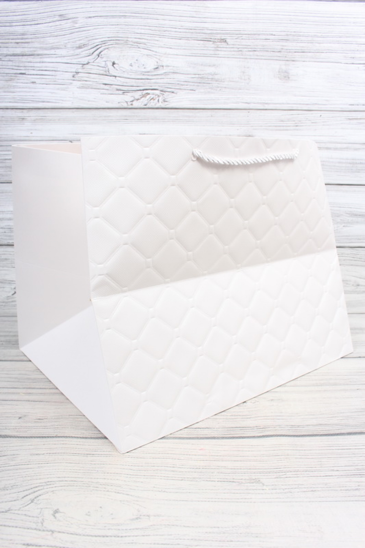 Сумка Люкс Золотая клетка 30*38*30 белая L604N