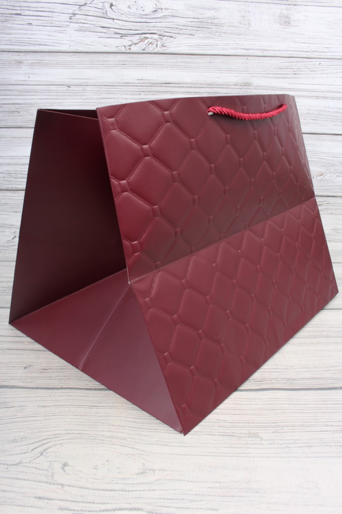 Сумка Люкс Золотая клетка 30*38*30 бордо L604N