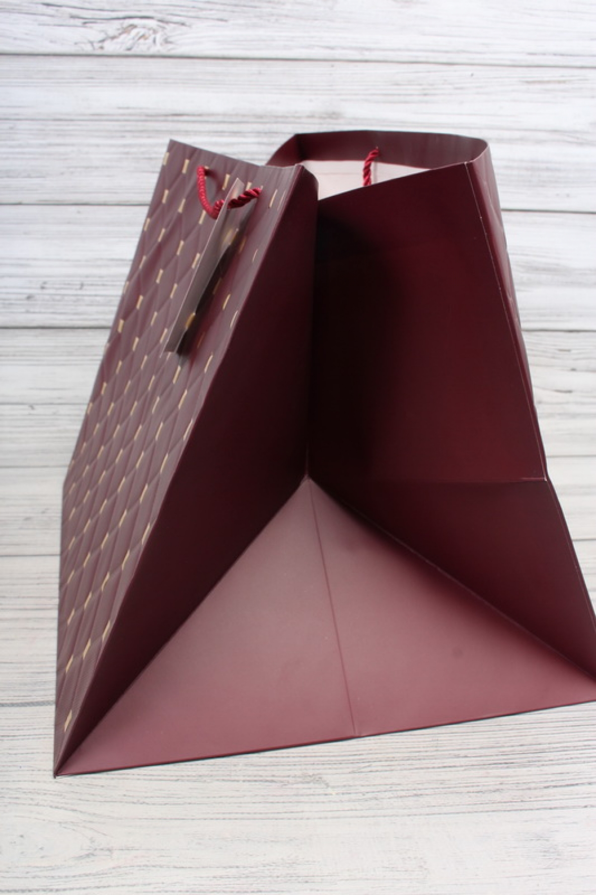 Сумка Люкс Золотая клетка 30*38*30 бордо L604N