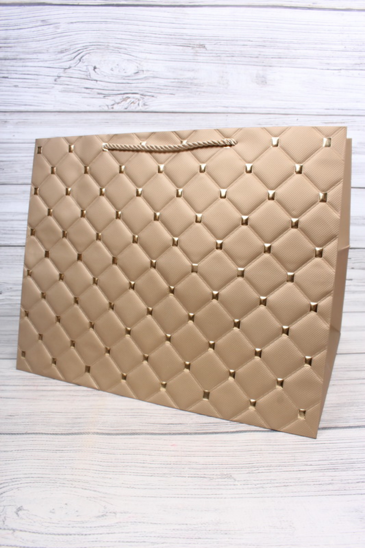 Сумка Люкс Золотая клетка 30*38*30 золото L604N