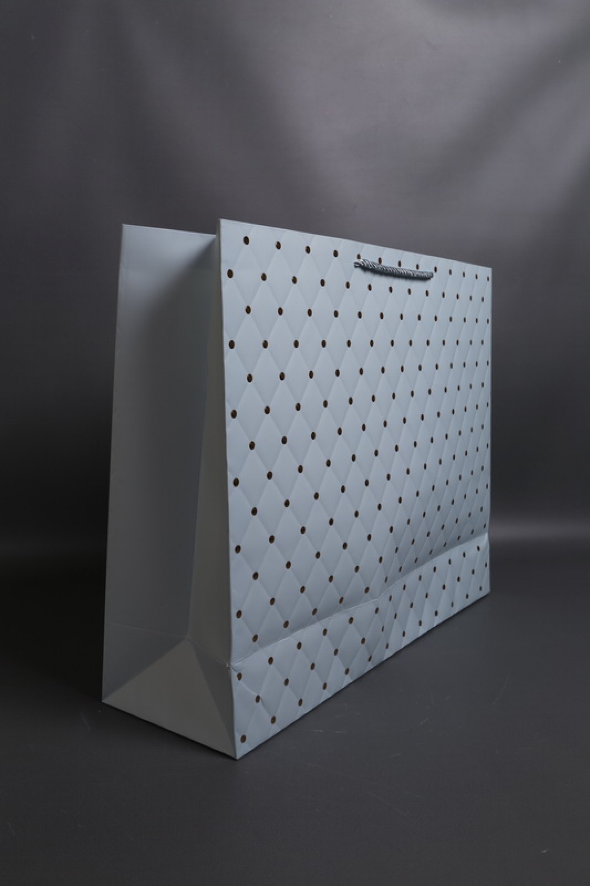 Сумка Люкс Золотая кнопка 50*40*15 голубой   L492