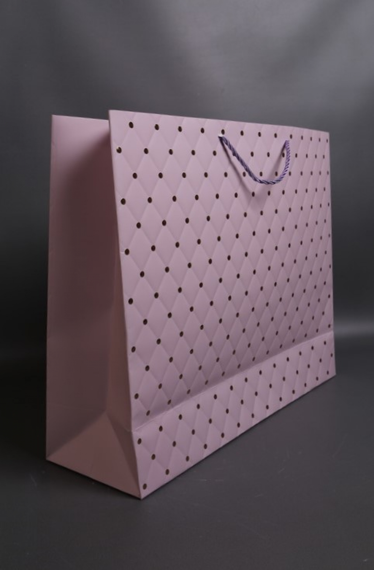 Сумка Люкс Золотая кнопка 50*40*15 лиловый    L492