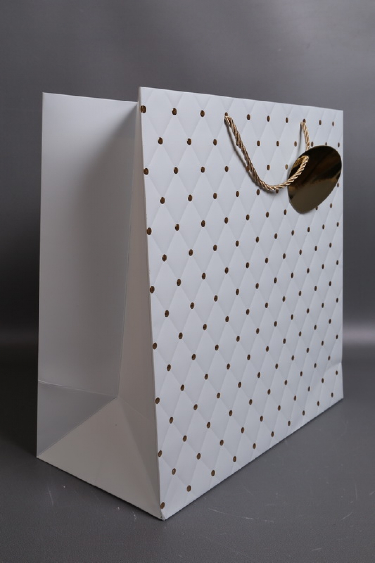 Сумка Люкс Золотая кнопка  38*38*18   голубая   L495