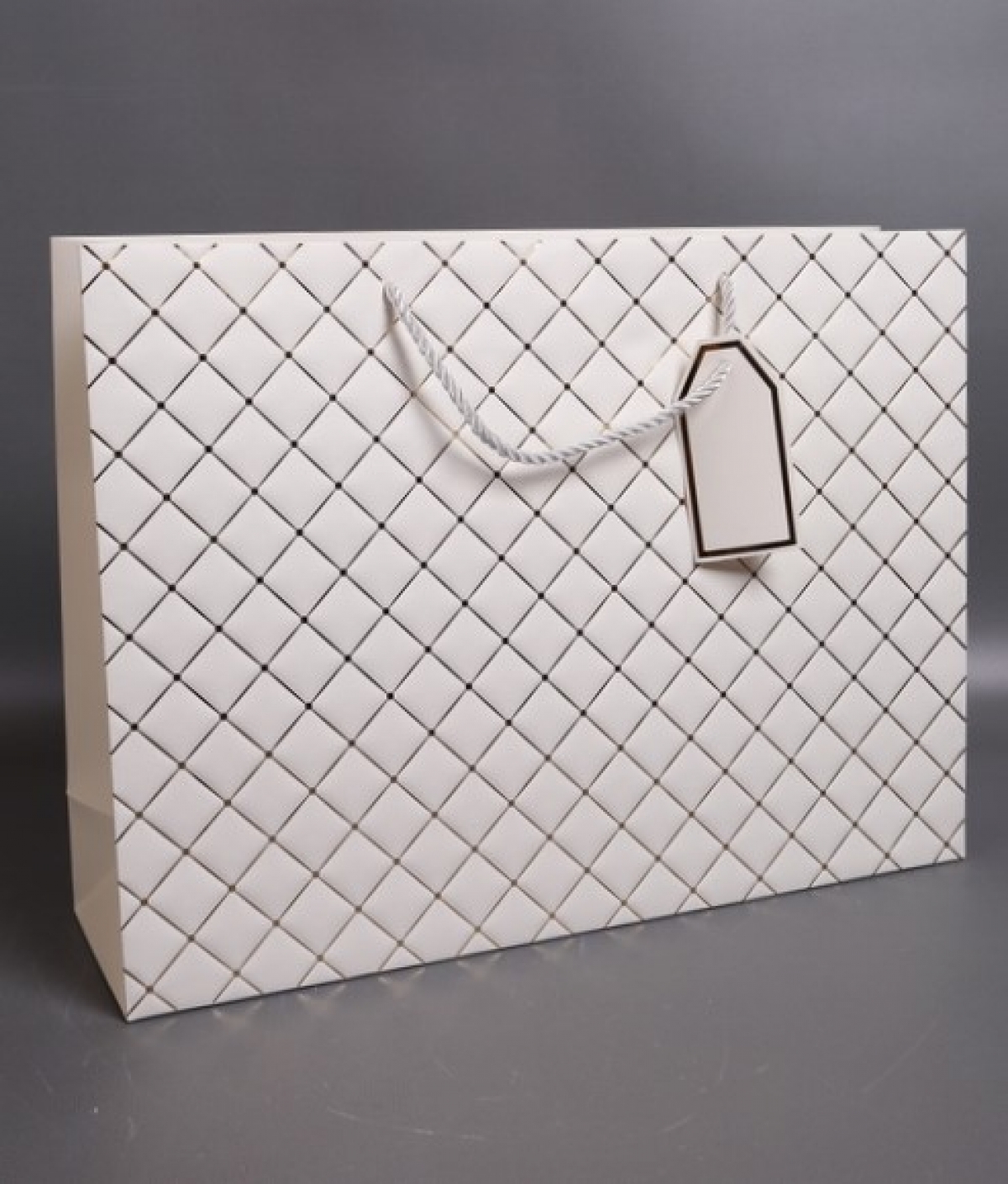 Сумка Люкс Золотой Ромб 31*42*12  белая L401 Цена за 1шт