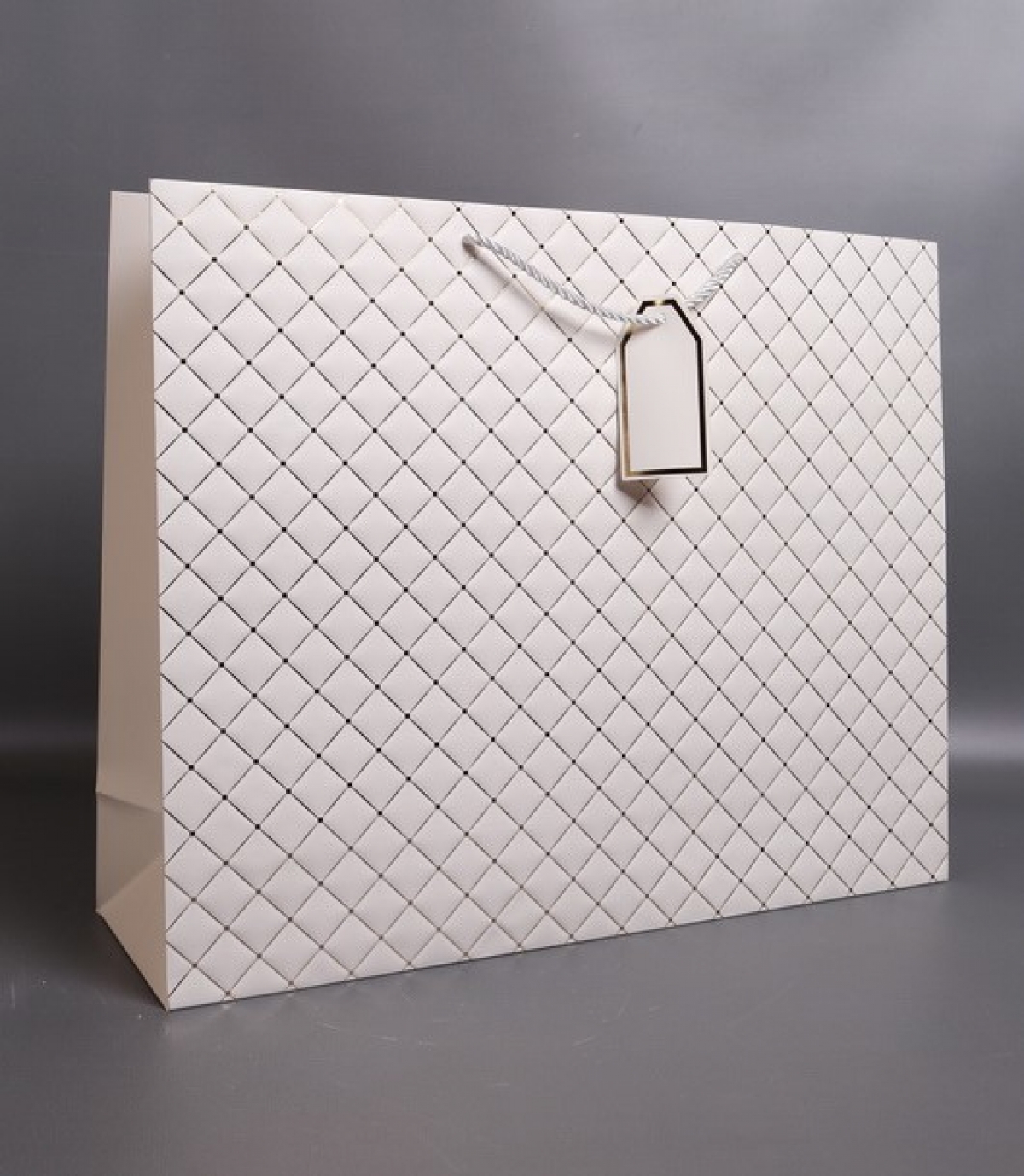 Сумка Люкс Золотой Ромб 50*40*15  белый L402 Цена за 1шт