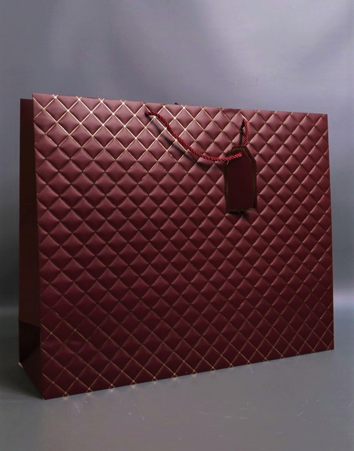 Сумка Люкс Золотой Ромб 50*40*15  бордо L402 Цена за 1шт