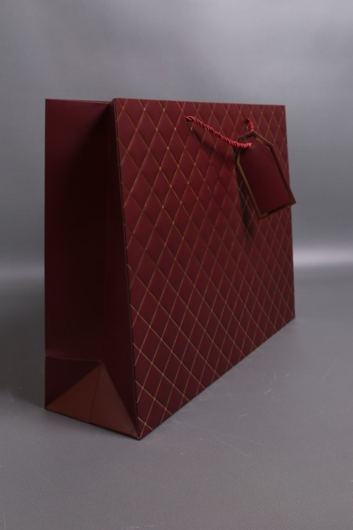 Сумка Люкс Золотой Ромб 31*42*12  бордо L401 Цена за 1шт