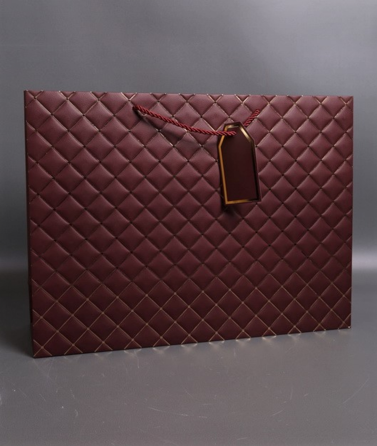 Сумка Люкс Золотой Ромб 31*42*12  бордо L401 Цена за 1шт