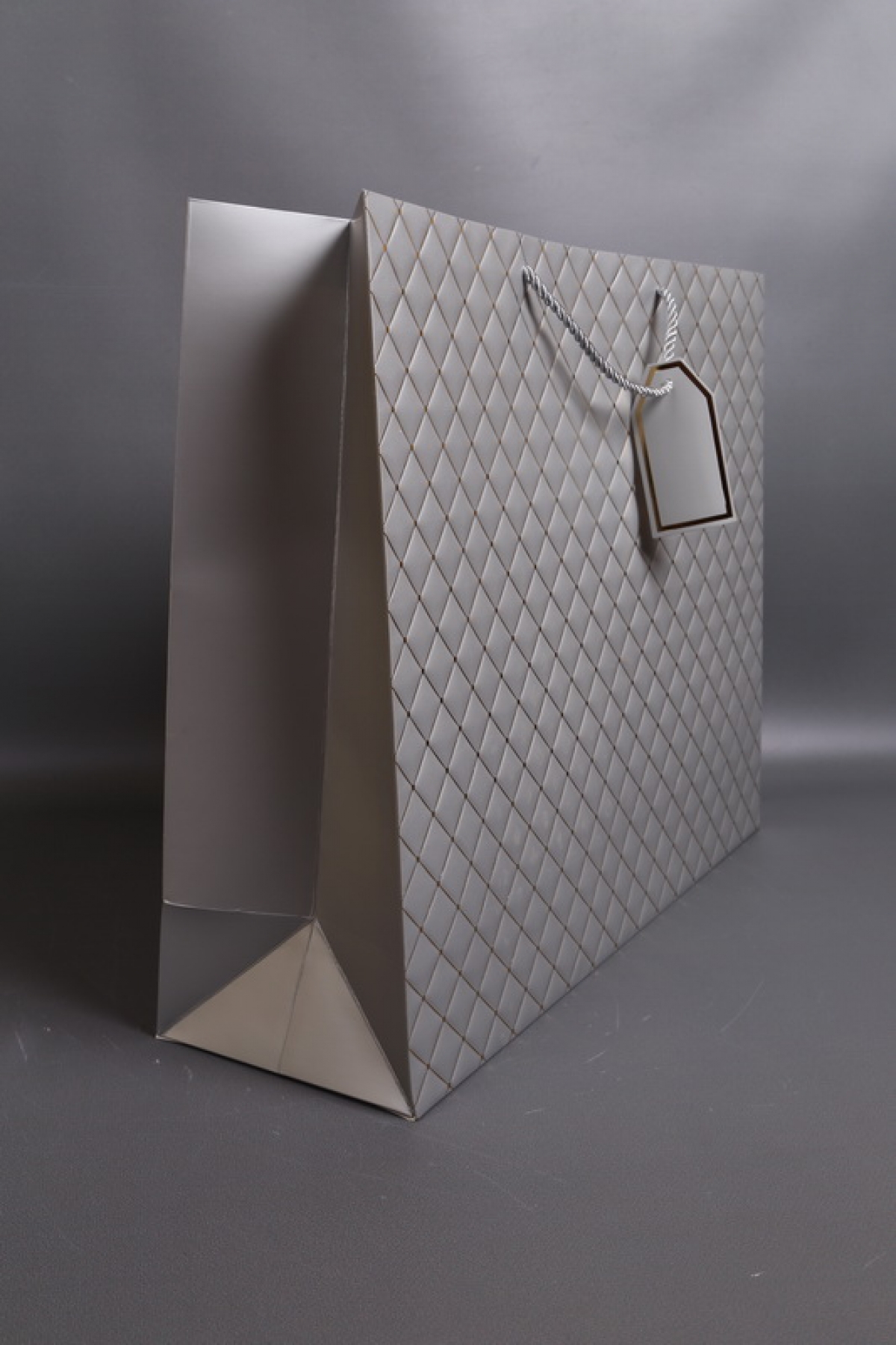 Сумка Люкс Золотой Ромб 50*40*15  серебро L402 Цена за 1шт