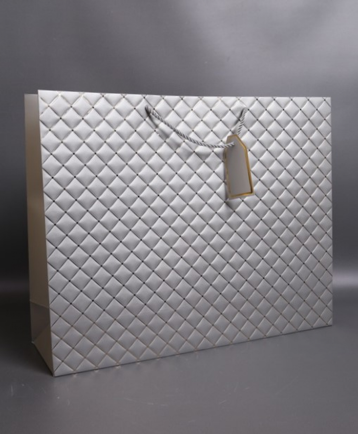 Сумка Люкс Золотой Ромб 50*40*15  серебро L402 Цена за 1шт