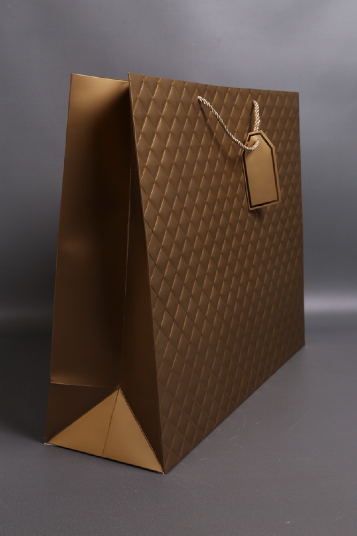 Сумка Люкс Золотой Ромб 50*40*15  золото L402 Цена за 1шт