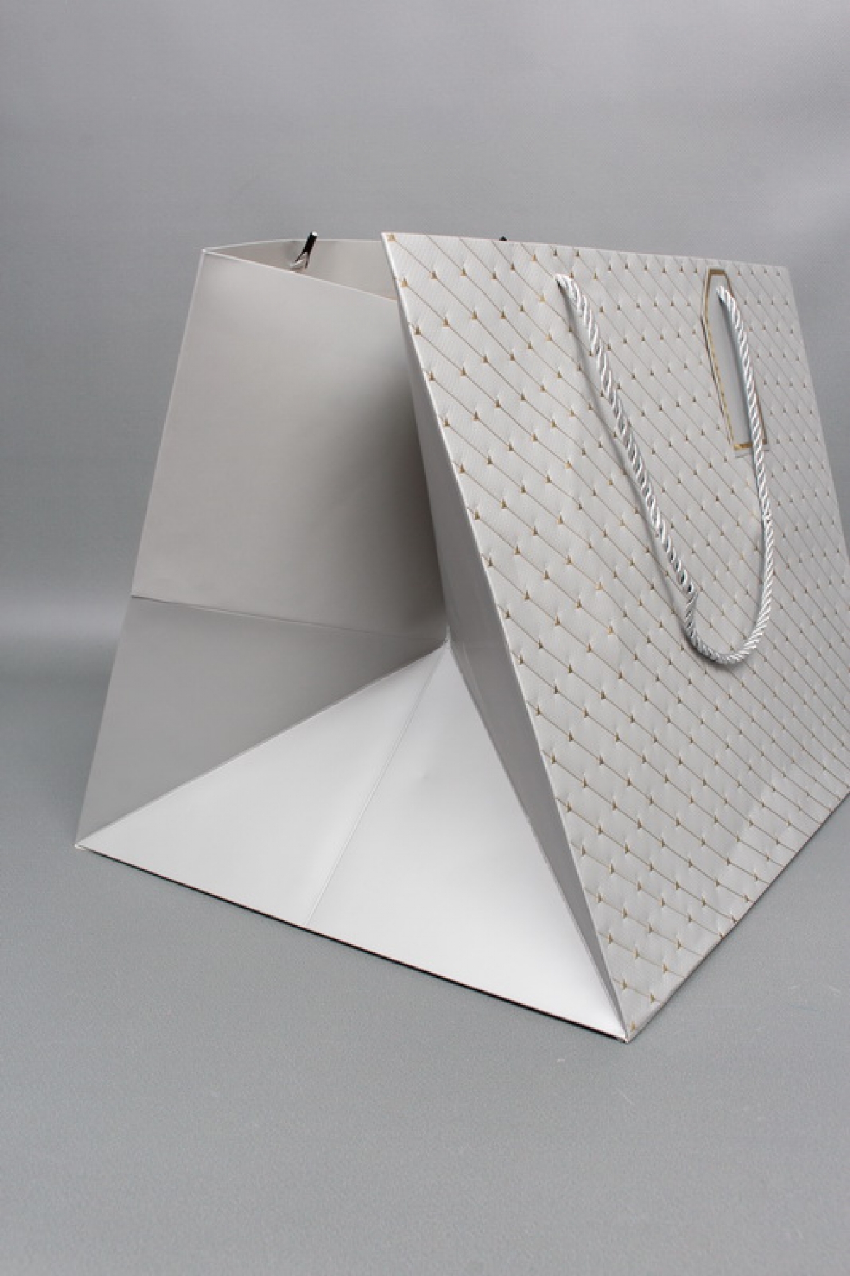 Сумка ЛЮКС Золотые стрелы 30*38*30 серебро L604