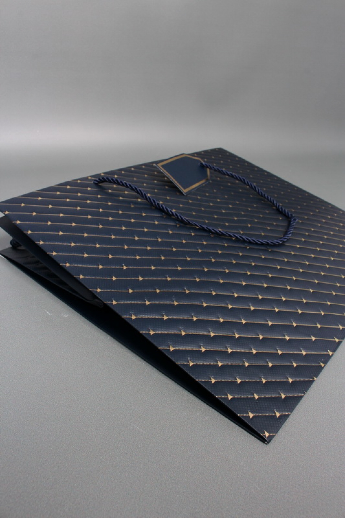 Сумка ЛЮКС Золотые стрелы 30*38*30 синий L604