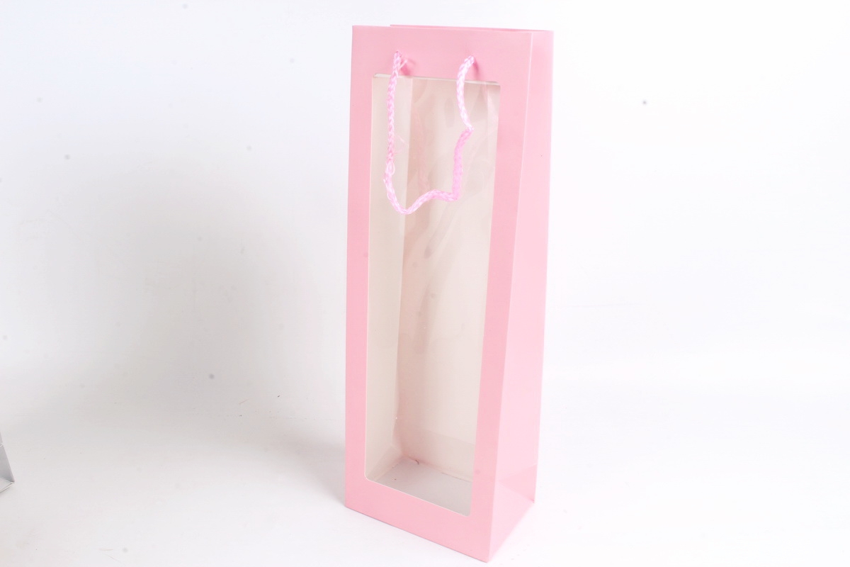 Сумка под бутылку с ОКНОМ  (12 шт/уп) PVC-13*36 Цена за 1шт