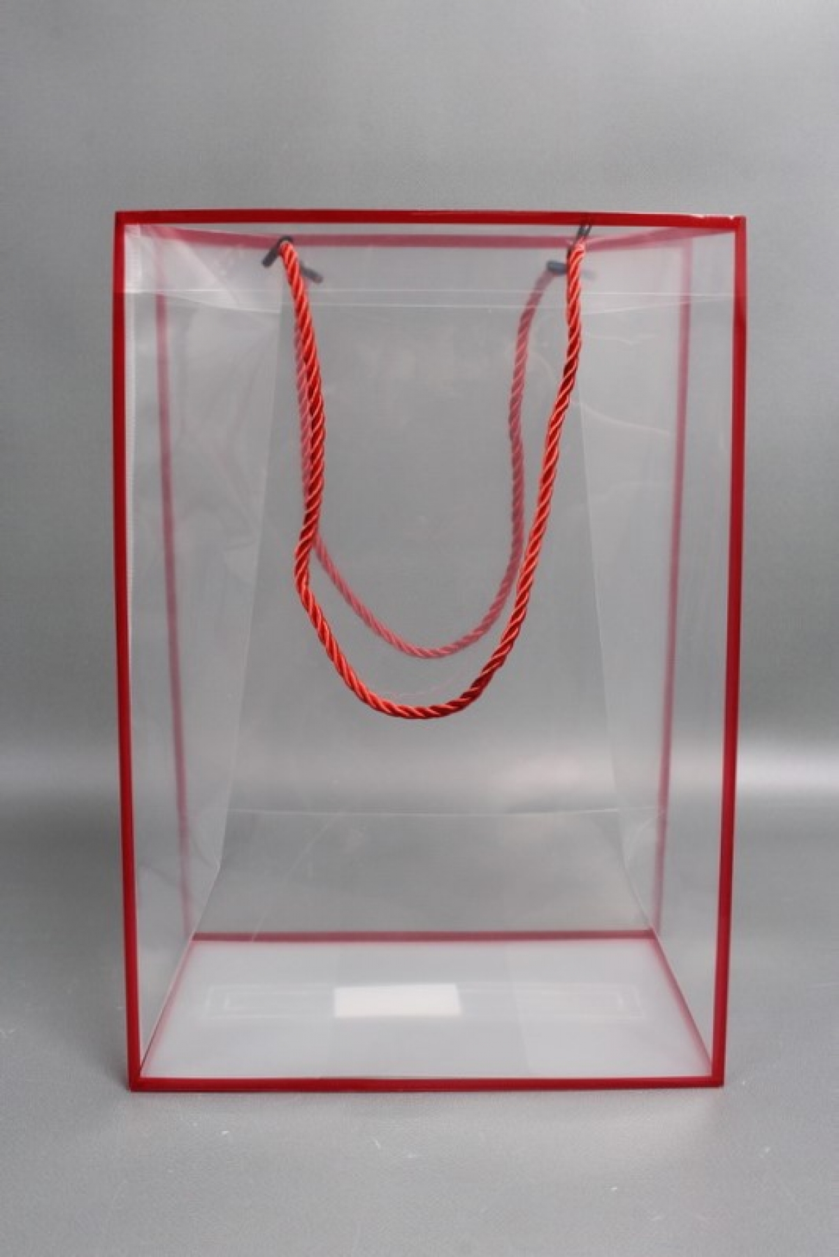 Сумка прозрачная 35*24*15 красная (10шт/уп)   M150 Цена за 1шт