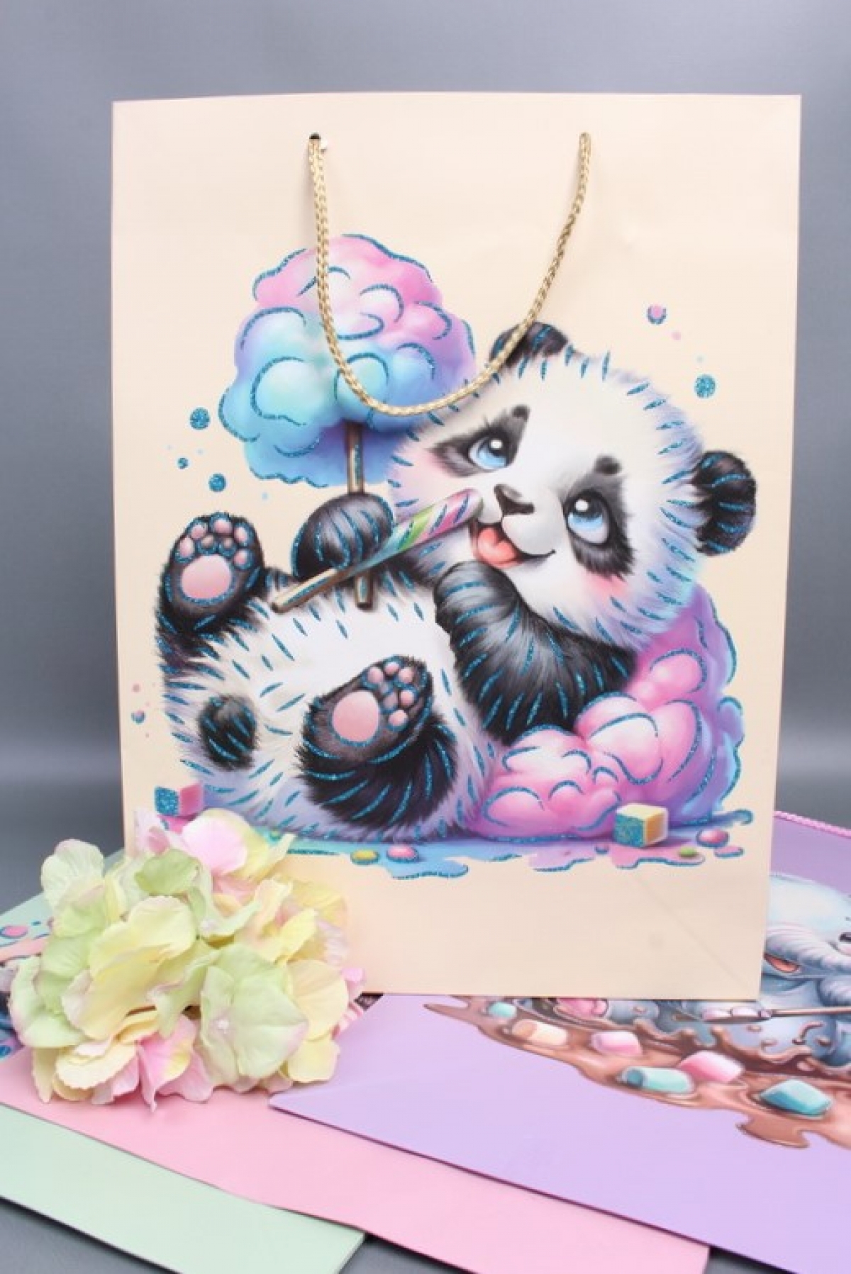 Сумка  Люкс Карамельки МИКС  26*32*12   D245