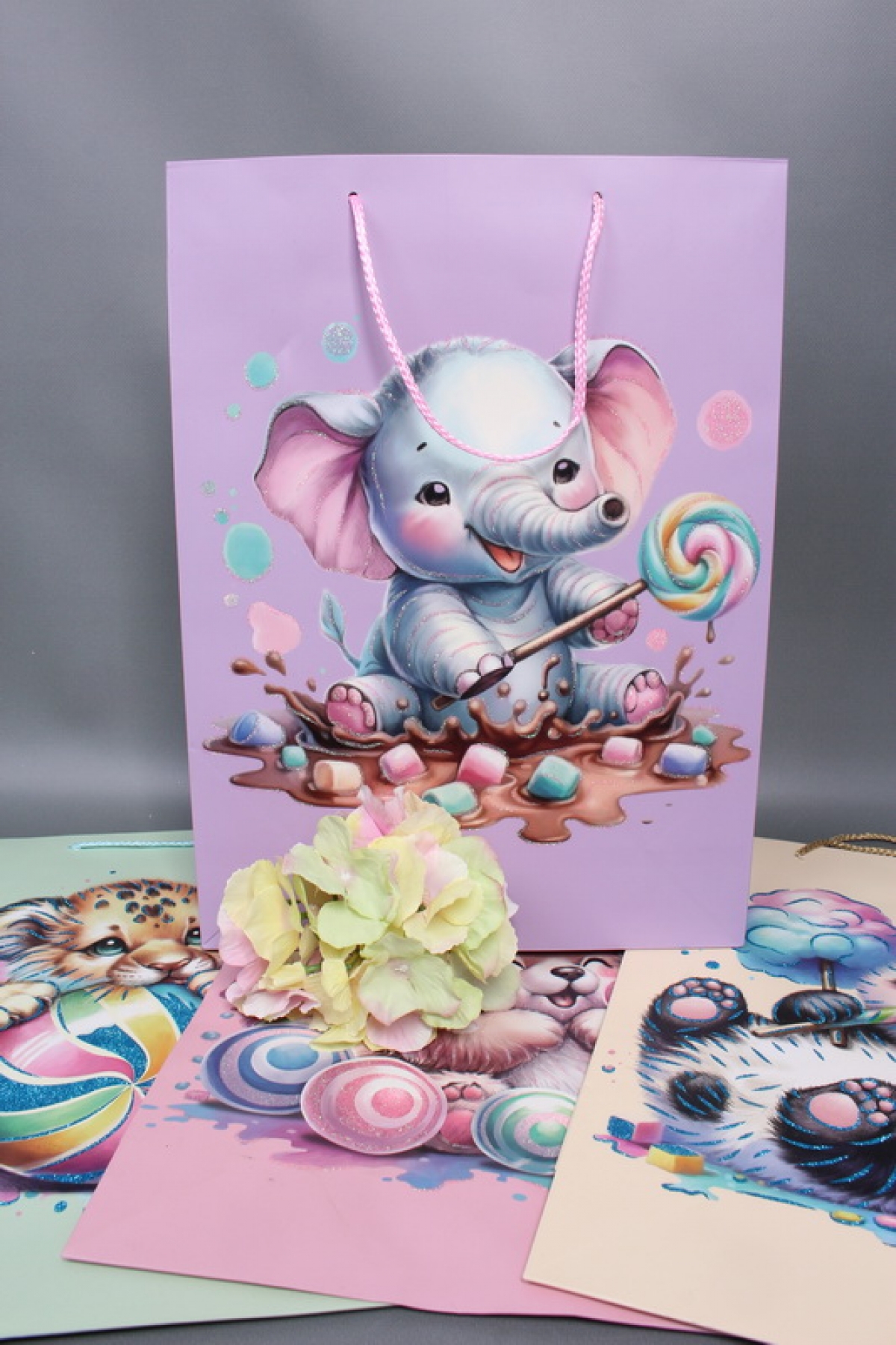 Сумка  Люкс Карамельки МИКС  31*42*12   D246