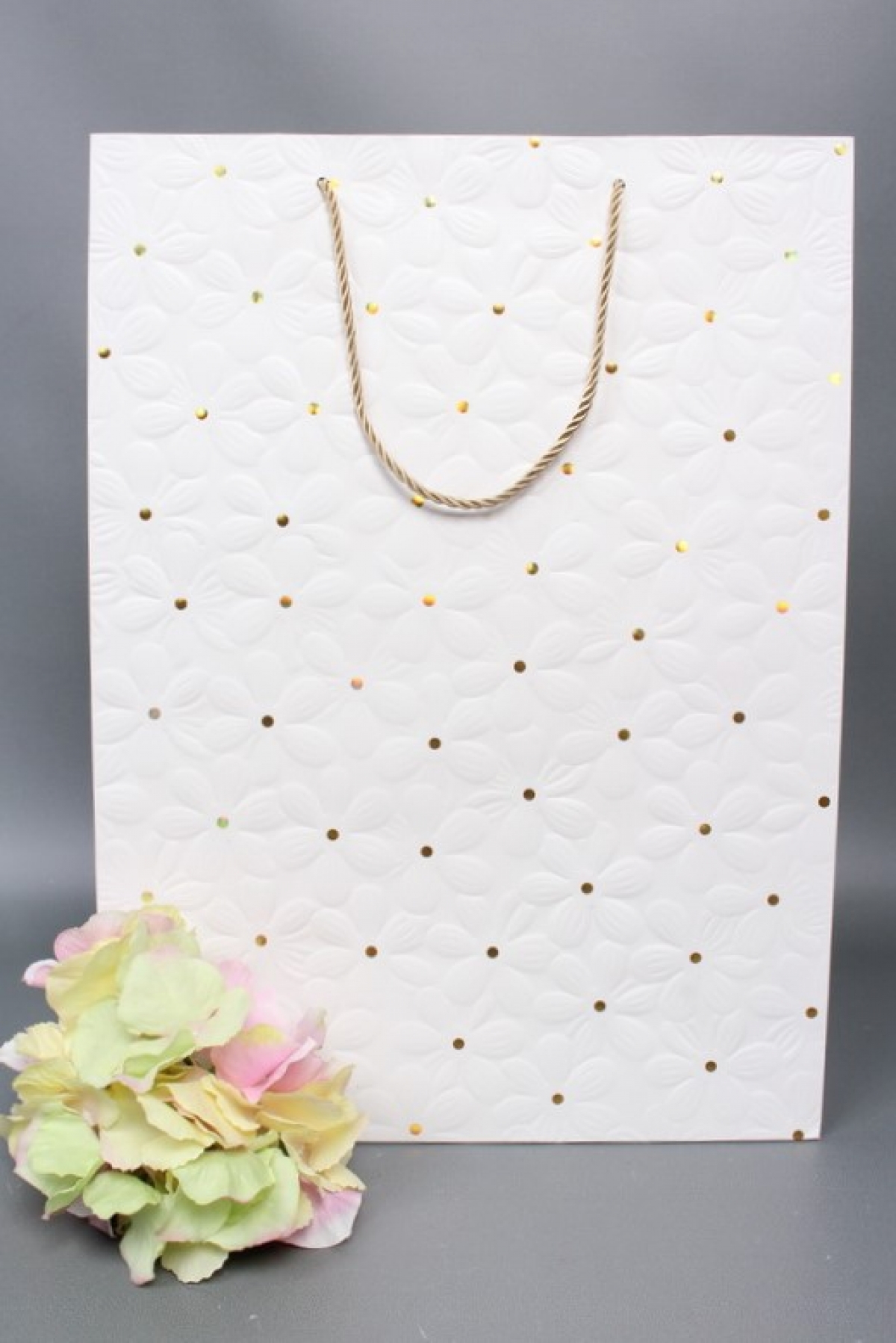 Сумка  Люкс Ромашки воздушные 31*42*12 белый   L1170