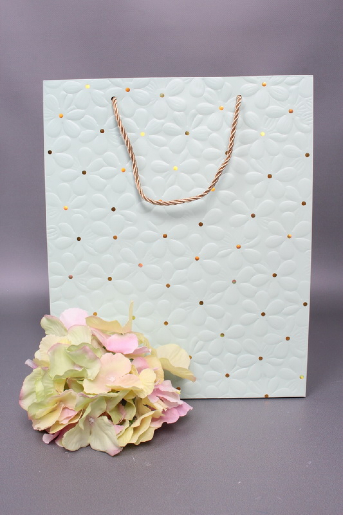 Сумка  Люкс Ромашки воздушные 26*32*12 фисташка   L1169