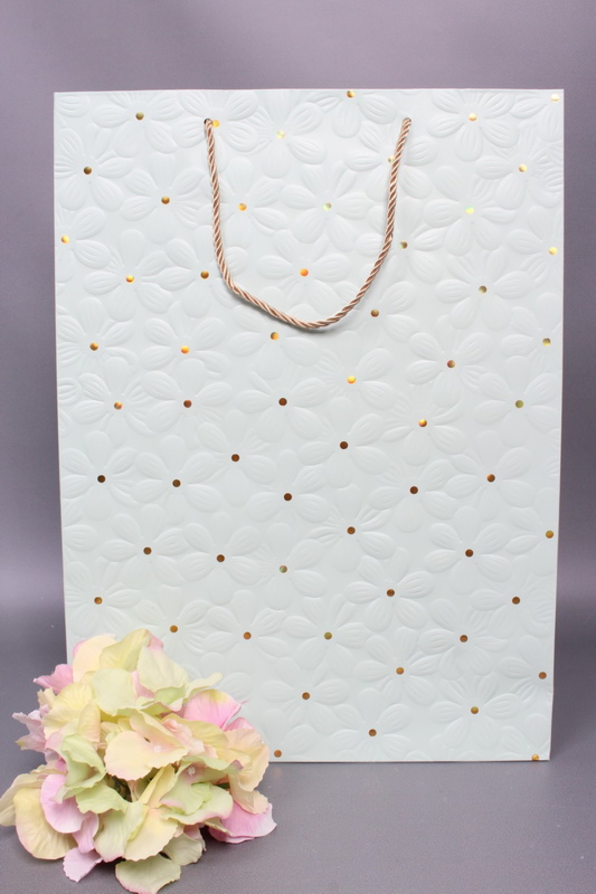 Сумка  Люкс Ромашки воздушные 31*42*12 фисташка   L1170