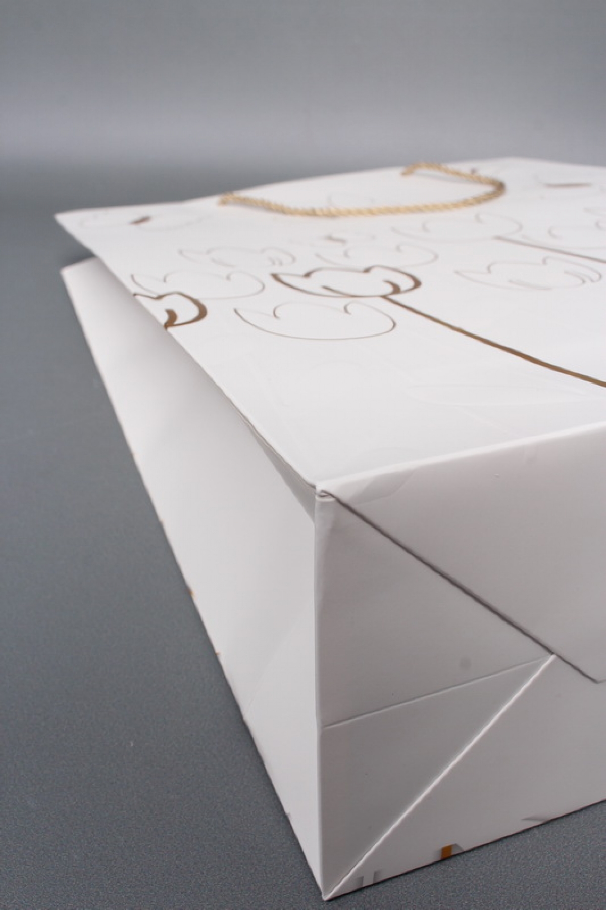 Сумка  Люкс Тюльпаны и Бабочки тиснение  31*42*12  белый  L967