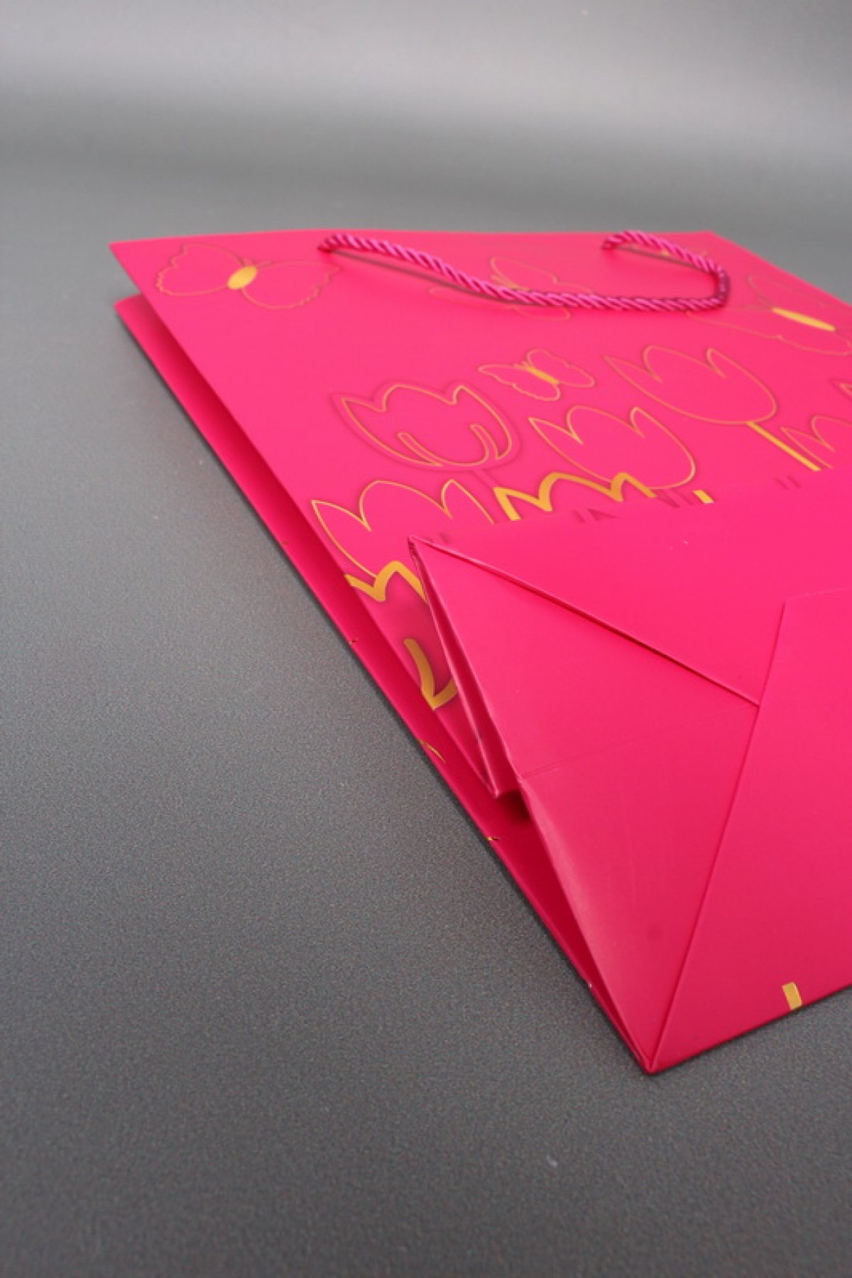 Сумка  Люкс Тюльпаны и Бабочки тиснение  26*32*12  малина  L966