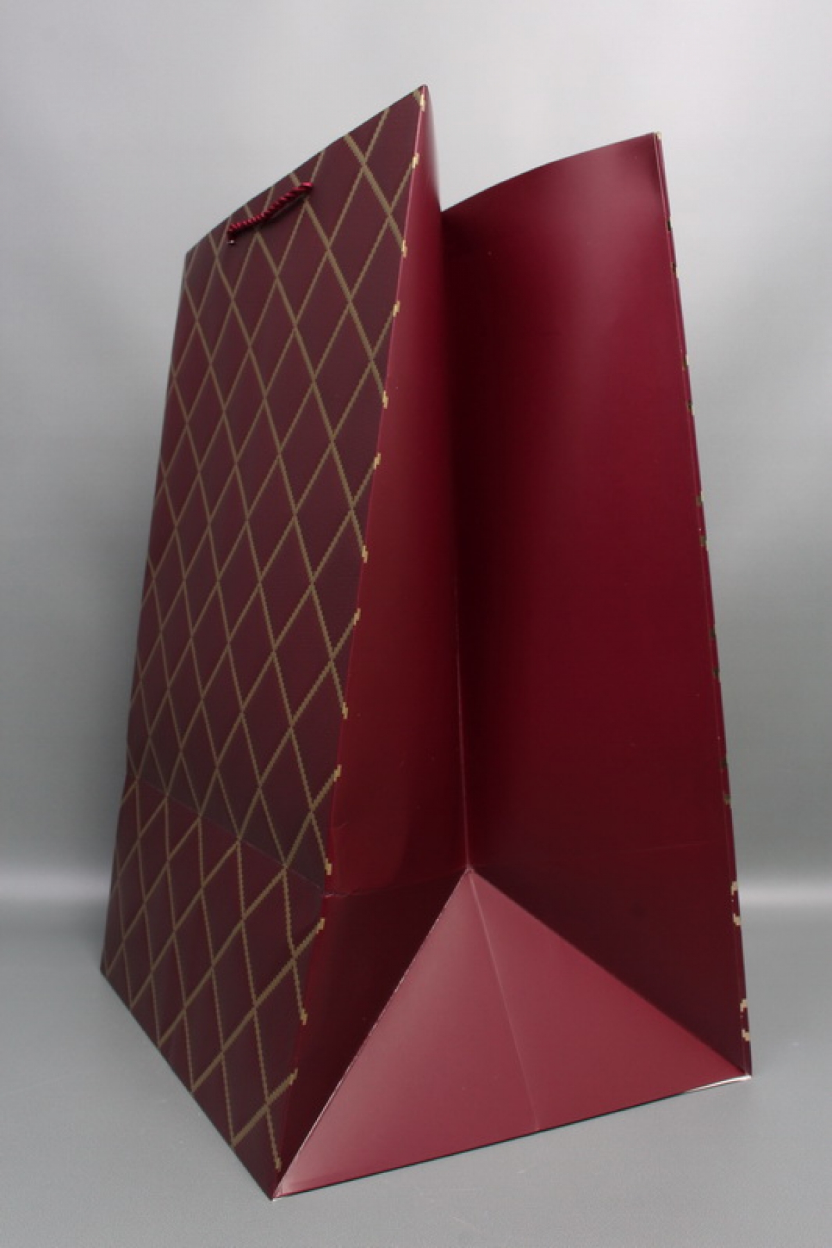 Сумка  Люкс  Резной ромб 36*54*30 бордо  L1504