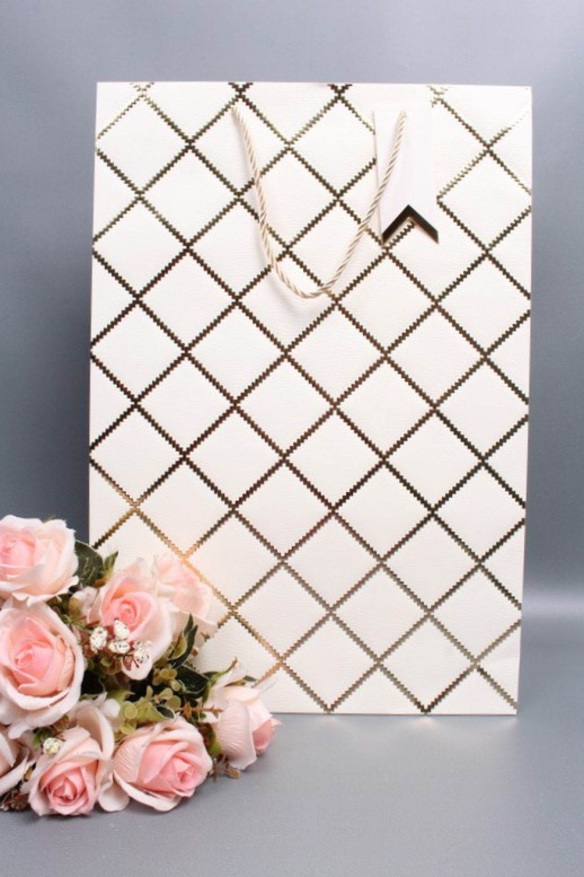 Сумка  Люкс  Резной ромб 31*45*12 шампань  L1506