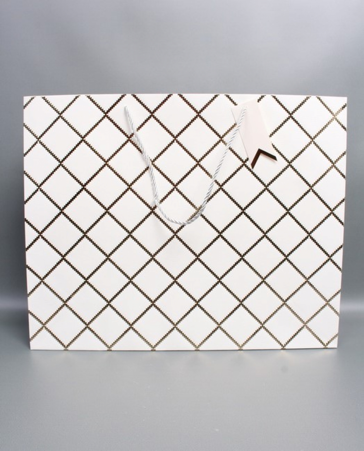 Сумка  Люкс  Резной ромб 50*40*15 шампань  L1505