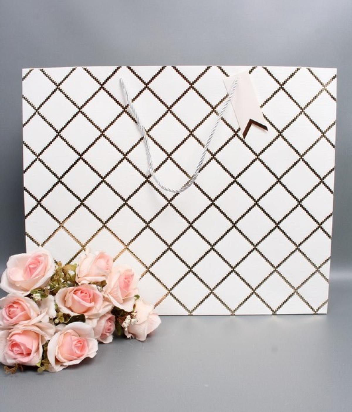 Сумка  Люкс  Резной ромб 50*40*15 шампань  L1505