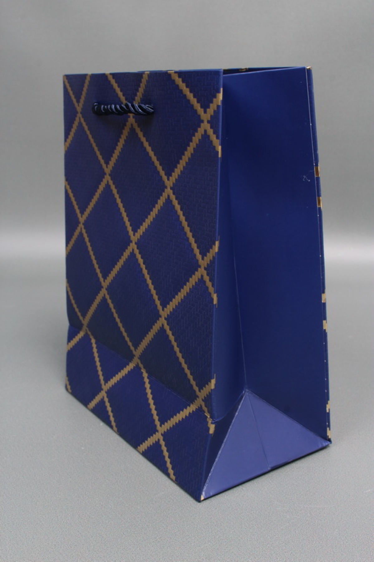 Сумка  Люкс  Резной ромб 18*23*10 синий  L1508