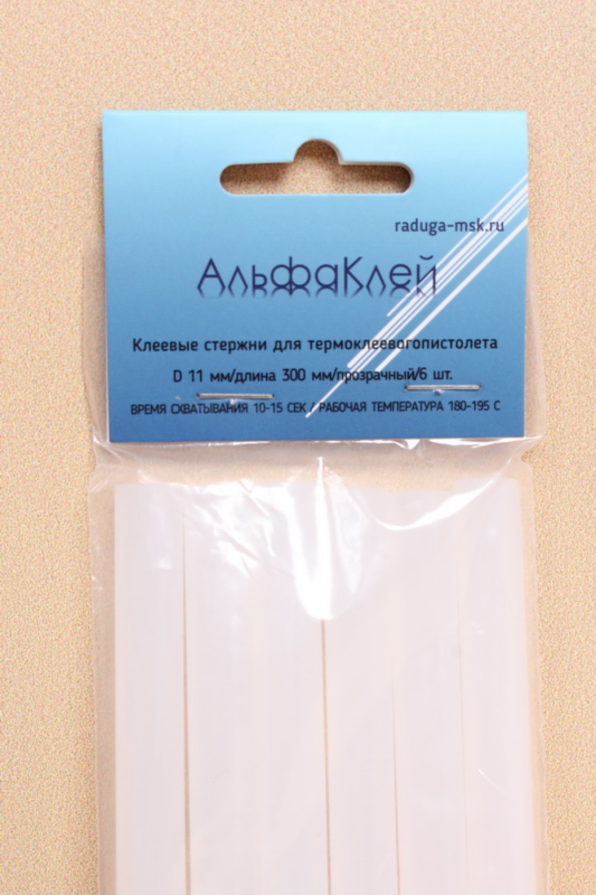 ТермоКлей (11,2*300 мм) -прозрачный (6шт/уп)