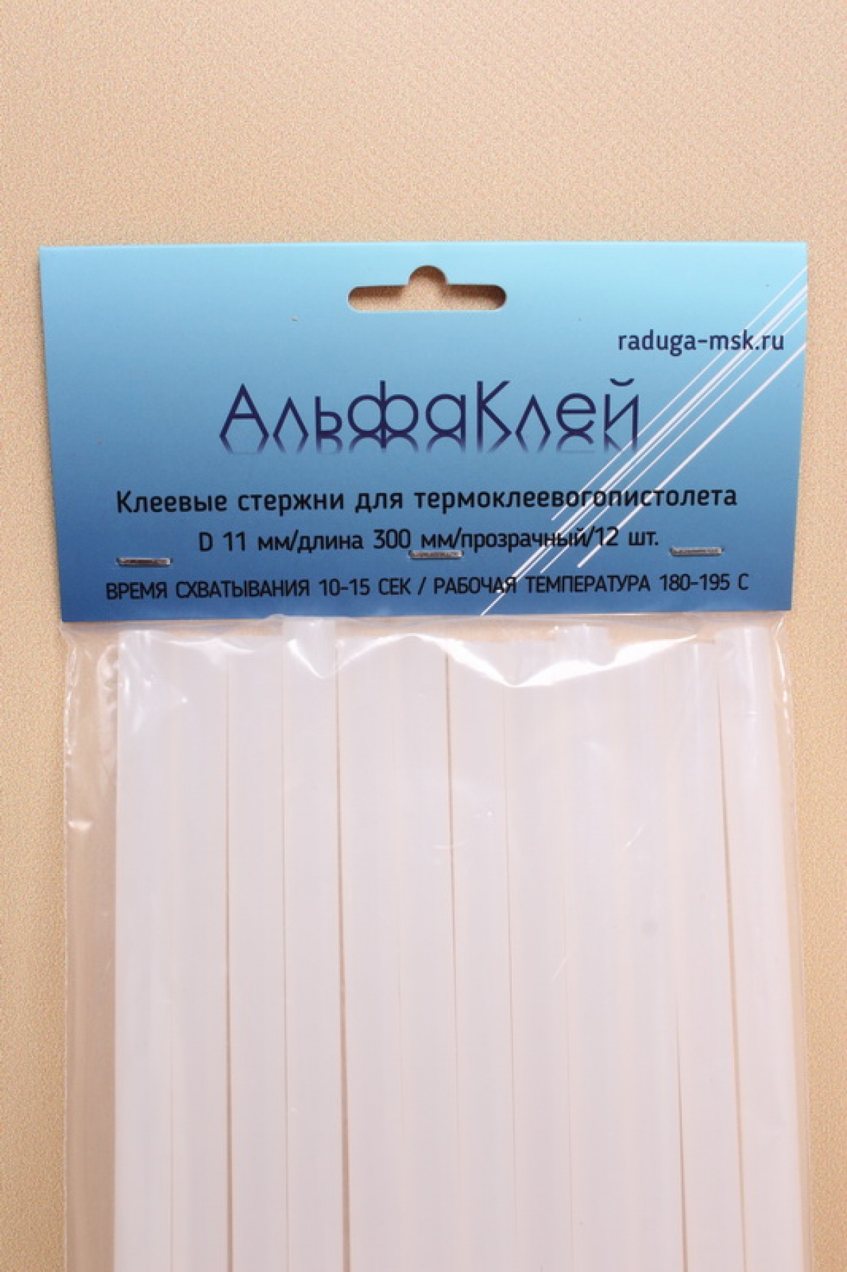 ТермоКлей (11,2*300 мм) -прозрачный (12шт/уп)