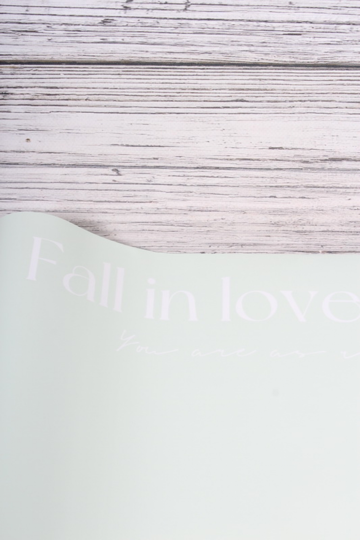 Упак. материал флористическая пленка "FALL IN LOVE", 65 мкр, 58 см х 10 м, зеленая пастель 1968М