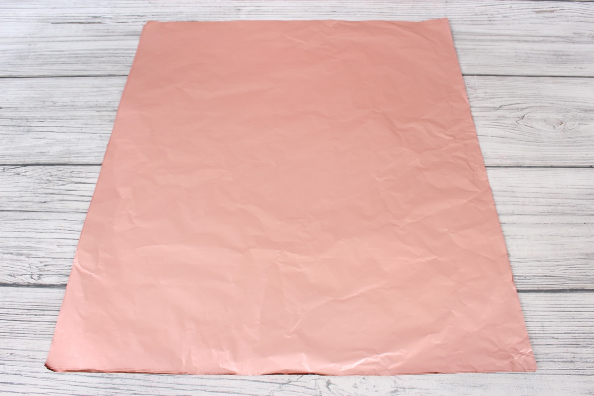 Упаковочная плёнка "Фольга", 10  листов в упаковке, 23 микрон,  50cmx58cm, цв. чайная роза 5591Л