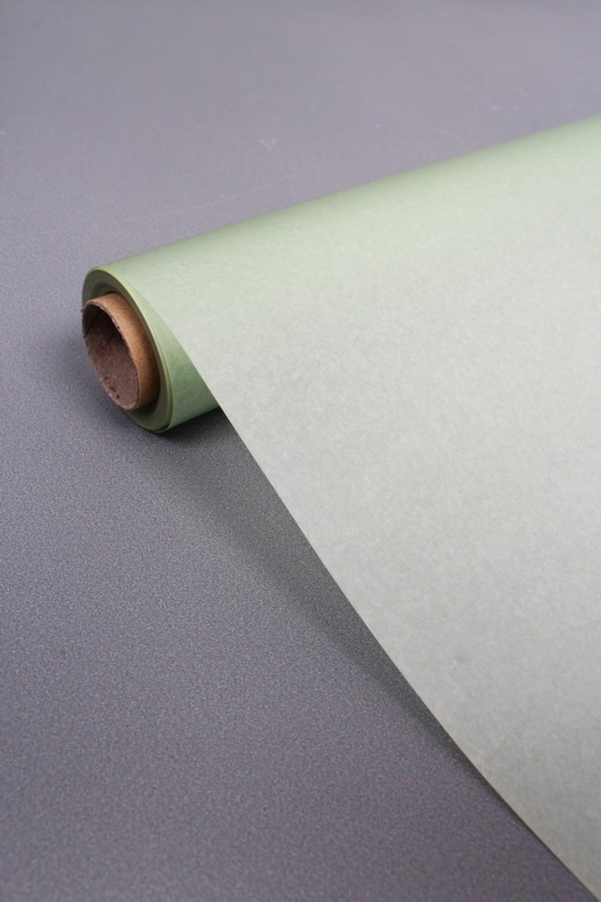 Упаковочный материал флористическая пленка с тишью, 65 мкр, 58 см х 10 м, св-зеленый 3227М