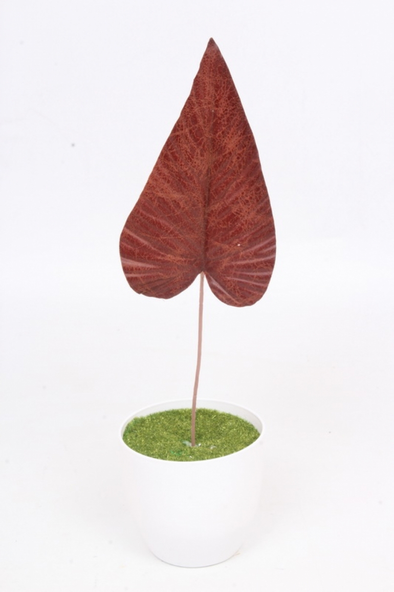 Искусственное растение - Лист Антуриума коричневый 32 см DY1-2237