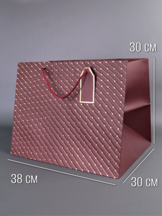 Cумка Люкс тиснение Диагональ 38*30*30  бордо  L604