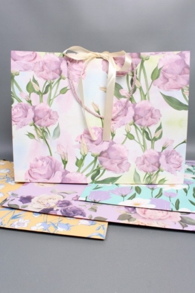 Сумка Люкс Цветы пастель с Бантом  43*32*14   Цена за 1шт  L258