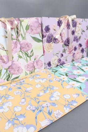 Сумка Люкс Цветы пастель с Бантом  43*32*14   Цена за 1шт  L258