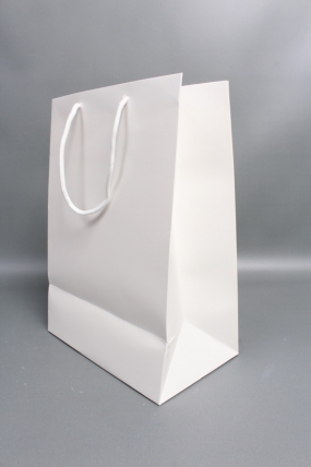 Сумка Люкс с окном 26*32*15 белая L341  Цена за 1шт