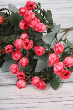 Искусственное растение - Розочки мини коралловые h=29cm